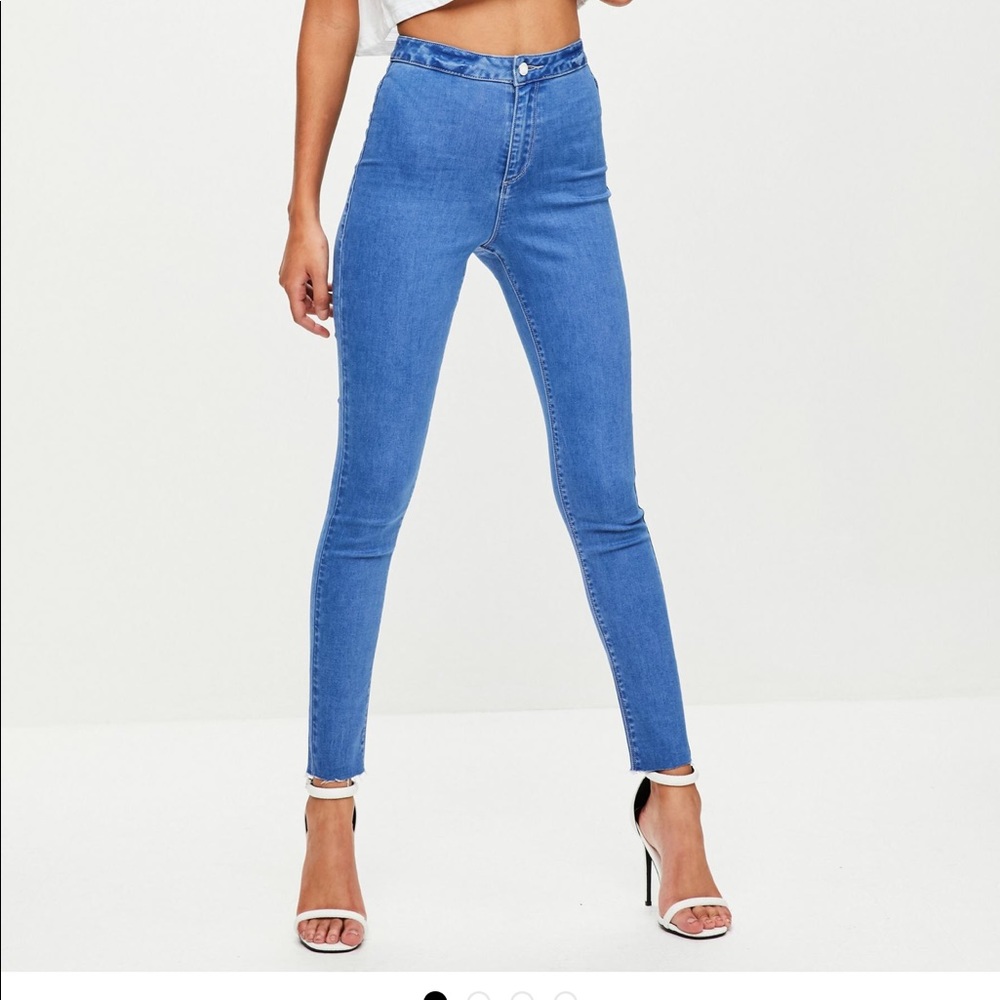 Tall blue vice high waisted missguided skinny jean - Picture 1 of 4